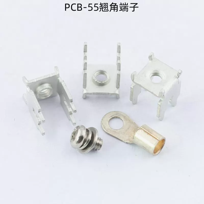 PCB-55M4 brass angled terminal