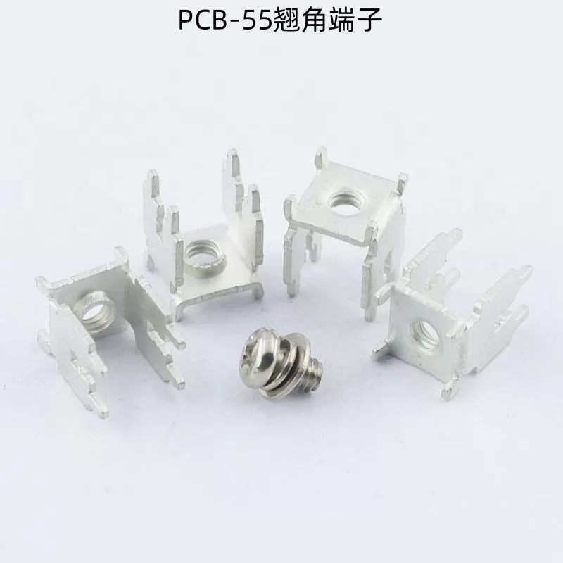 PCB-55M4 brass angled terminal